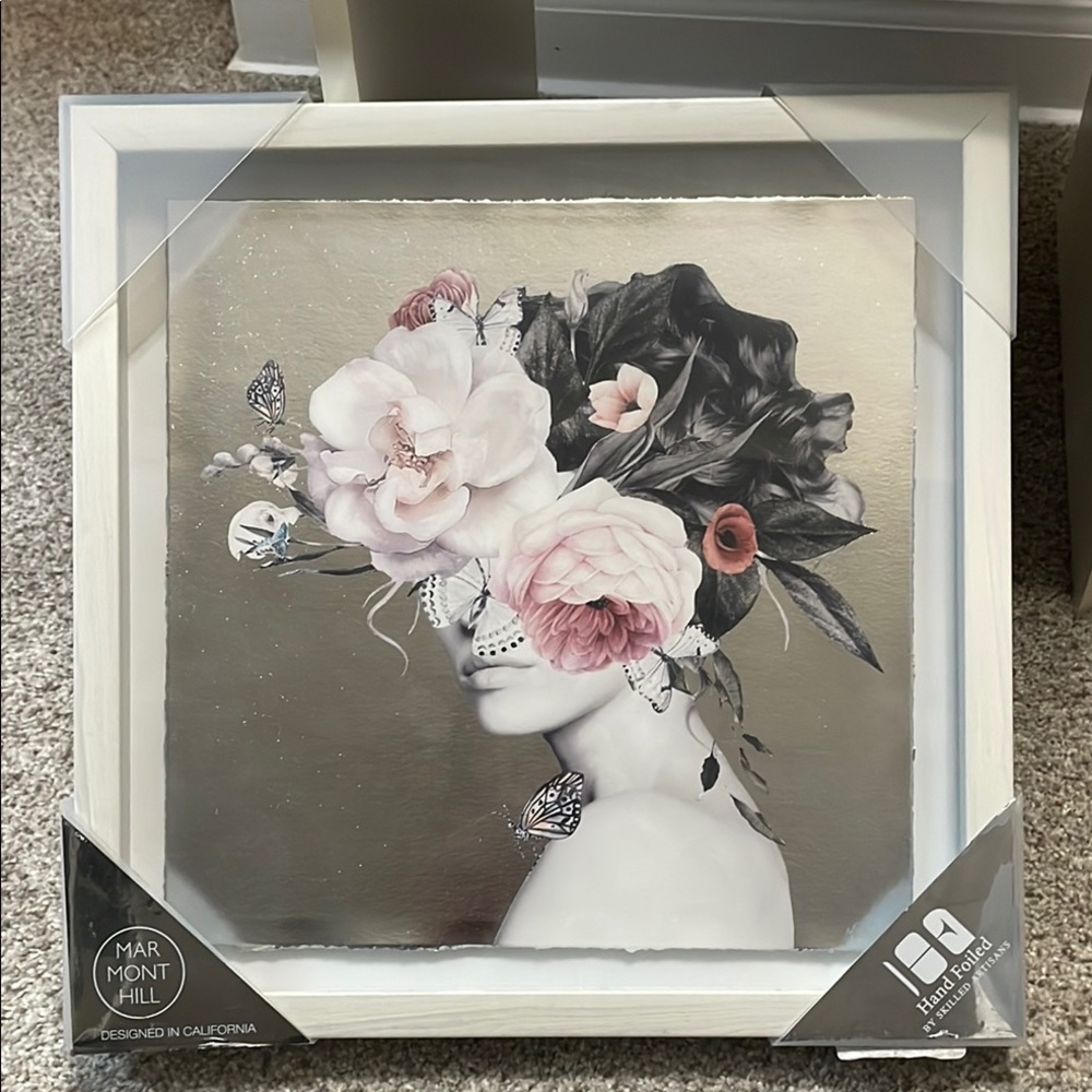 Mar Mont Hill Floral Art Foil Print 12x12 - Picture 2 of 3